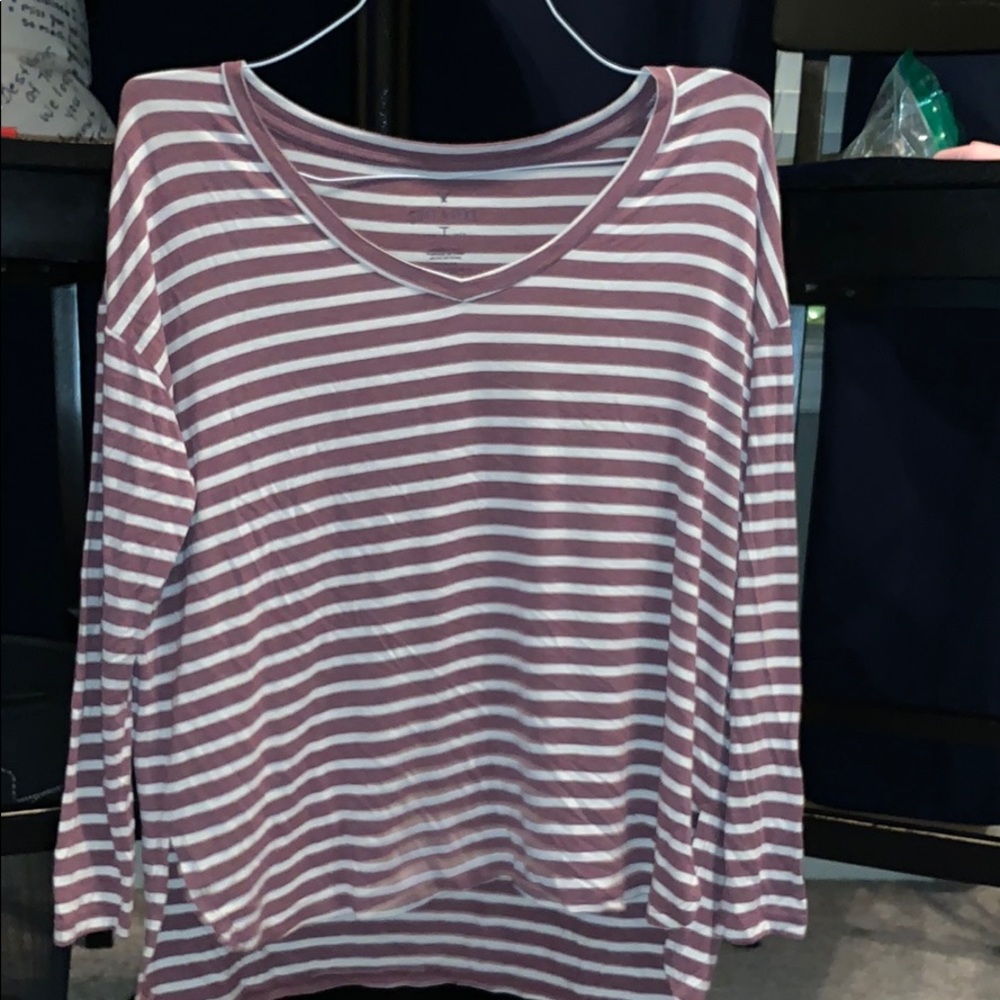 Pink & white top